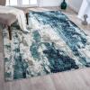image:imageLUXE WEAVERS Euston Collection DBlueLBlue 8x10 Modern Abstract Area RugLight Blue