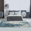 image:imageLUXE WEAVERS Euston Collection DBlueLBlue 8x10 Modern Abstract Area RugLight Blue