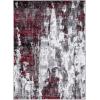 image:imageLUXE WEAVERS Euston Collection DBlueLBlue 8x10 Modern Abstract Area RugRedblack