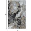 image:imageLUXE WEAVERS Marble Swirl Abstract Area Rug Gray 5x7Smoke