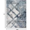 image:imageLUXE WEAVERS Lagos Collection 7926 Blue 4x5 Art Deco Area RugBlue