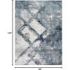 image:imageLUXE WEAVERS Lagos Collection 7926 Blue 4x5 Art Deco Area RugBlue