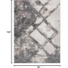 image:imageLUXE WEAVERS Lagos Collection 7926 Blue 4x5 Art Deco Area RugGrey