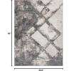 image:imageLUXE WEAVERS Lagos Collection 7926 Blue 4x5 Art Deco Area RugGrey