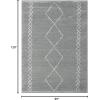 image:imageLUXE WEAVERS Daphnes Cream 9x12 Boho Moroccan Geometric Area Rug 2735Grey