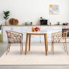 image:imageLUXE WEAVERS Geometric Checkered Cream 5x7 Area Rug High Low CarpetCream