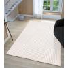 image:imageLUXE WEAVERS Geometric Checkered Cream 5x7 Area Rug High Low CarpetCream