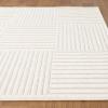 image:imageLUXE WEAVERS Geometric Checkered Cream 5x7 Area Rug High Low CarpetCream