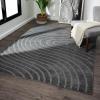 image:imageLUXE WEAVERS Modern Geometric Wave Cream 2x8 Area RugAnthracite