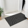 image:imageLUXE WEAVERS Modern Geometric Wave Cream 2x8 Area RugAnthracite