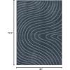 image:imageLUXE WEAVERS Modern Geometric Wave Cream 2x8 Area RugBlue