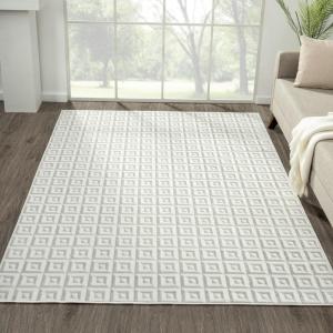 image:imageLUXE WEAVERS Geometric Greek Pattern Area Rug Cream 4X5Cream