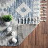 image:imageLUXE WEAVERS Ibiza Collection 7898 Black 5x7 Moroccan Area RugBlue
