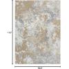 image:imageLUXE WEAVERS Modern Abstract High Low Texture Area RugAnthracite8X10Beige