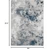 image:imageLUXE WEAVERS Modern Abstract High Low Texture Area RugAnthracite8X10Blue