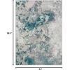image:imageLUXE WEAVERS Modern Abstract High Low Texture Area RugAnthracite8X10Turquoise