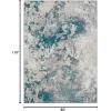 image:imageLUXE WEAVERS Modern Abstract High Low Texture Area RugAnthracite8X10Turquoise