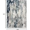 image:imageLUXE WEAVERS Modern Distressed Abstract Blue 2x3 Area RugBlue