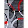 image:imagePersianRugs Luxe Weavers Victoria Collection 3895 Gray 2 ft x 3 ft Modern Abstract Geometric Stain Resistant Area Rug