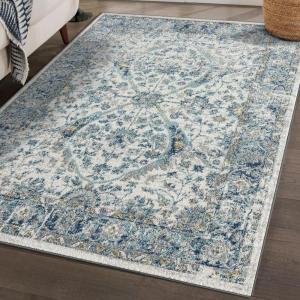 image:imageLUXE WEAVERS Euston Collection 8060 Blue 5x7 Modern Oriental Area RugIvory