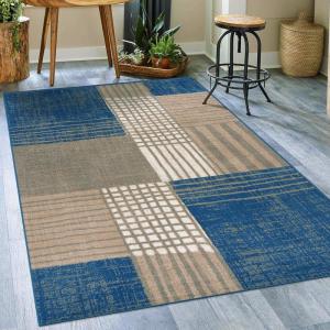 image:imageLUXE WEAVERS Modern Plaid Blue 8x10 Area RugBlue