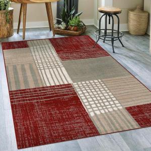 image:imageLUXE WEAVERS Modern Plaid Blue 8x10 Area RugRed