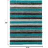 image:imageLUXE WEAVERS Lantanas Collection 7119 Grey 8x10 Modern Geometric Area RugTurquoise
