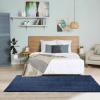 image:imageLUXE WEAVERS Plush Collection Charcoal 5 ft x 7 ft Fuzzy Solid Shag Polypropylene Area RugNavy