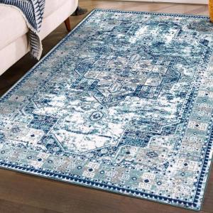 image:imageLUXE WEAVERS NonShed Moroccan Blue 8x10 Area Rug MachineWoven Geometric Southwestern Carpet