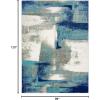 image:imageLUXE WEAVERS Lagos Collection 7558 Beige 2x7 Abstract Area RugLight Blue