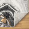 image:imageLUXE WEAVERS Marble Abstract Pattern Blue 2x7 Area RugGrey