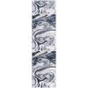 image:imageLUXE WEAVERS Marble Collection 497 Blue 2x7 Abstract Marble Swirl Area RugBlue