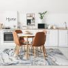 image:imageLUXE WEAVERS Marble Effect Abstract Gray 2x7 Modern Area RugBlue
