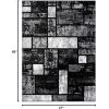 image:imageLUXE WEAVERS Modern Geometric Squares 10007 Turquoise 2x7 Area RugGrey