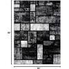 image:imageLUXE WEAVERS Modern Geometric Squares 10007 Turquoise 2x7 Area RugGrey