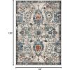 image:imageLUXE WEAVERS Oriental Floral Distressed Orange 6x9 Area RugBlue