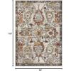 image:imageLUXE WEAVERS Oriental Floral Distressed Orange 6x9 Area RugOrange