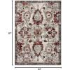 image:imageLUXE WEAVERS Oriental Floral Distressed Orange 6x9 Area RugRed