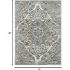 image:imageLuxe Weavers Distressed Floral Area Rug Steel 2x7Steel