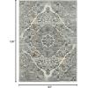 image:imageLuxe Weavers Distressed Floral Area Rug Steel 2x7Steel