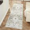 image:imageLUXE WEAVERS Marble Effect Abstract Blue 2x7 Area RugGrey