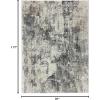 image:imageLUXE WEAVERS Dara Harlem Collection Gray 8 x 10 Abstract Modern Area RugIvory