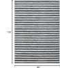 image:imageLUXE WEAVERS Daphnes Collection 2800 Grey 5x7 Moroccan Lines Area RugDark Grey