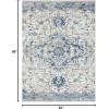 image:imageLUXE WEAVERS Victoria Collection 9934 Blue 5x7 Oriental Distressed Area RugIvory