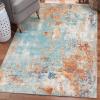 image:imageLUXE WEAVERS Kingsbury Aqua 4x5 Contemporary Modern Abstract Area RugAqua