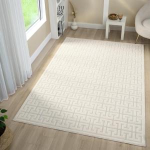 image:imageLUXE WEAVERS Modern Geometric Trellis Cream 5x7 Area RugCream