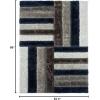 image:imageLUXE WEAVERS Lantanas Collection 7072 Brown 5x7 Modern Shag Geometric Area RugNavy