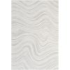 image:imageLUXE WEAVERS Modern Abstract Swirl Cream 5x7 Area Rug High Low CarpetCream