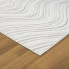image:imageLUXE WEAVERS Modern Abstract Swirl Cream 5x7 Area Rug High Low CarpetCream
