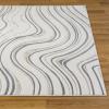image:imageLUXE WEAVERS Modern Abstract Swirl Cream 5x7 Area Rug High Low CarpetGrey